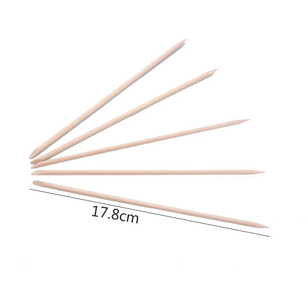 200 قطعة عصا خشبية للأظافر مزدوجة الأطراف مصقولة مانيكير انتهازي لإزالة الجلد الميت العناية بالبشرة 17.8 سنتيمتر أداة الجمال #4