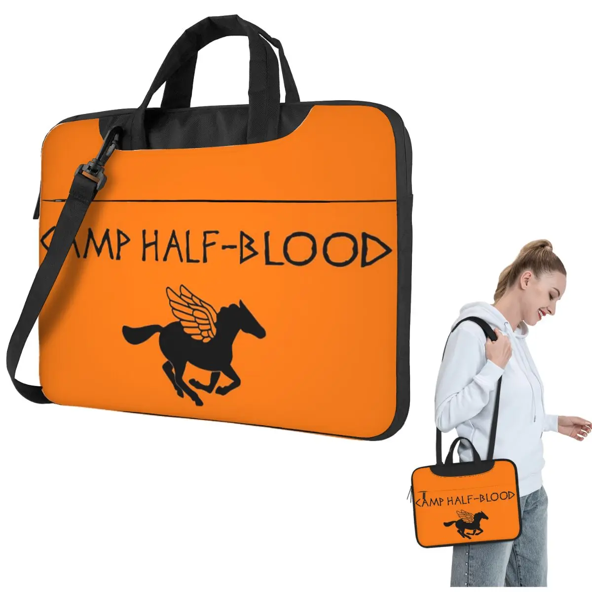 

Camp Half-Blood - Percy Jackson Crossbody Laptop Bag Case Computer Bag Resistant Protective Notebook Pouch for Lenovo