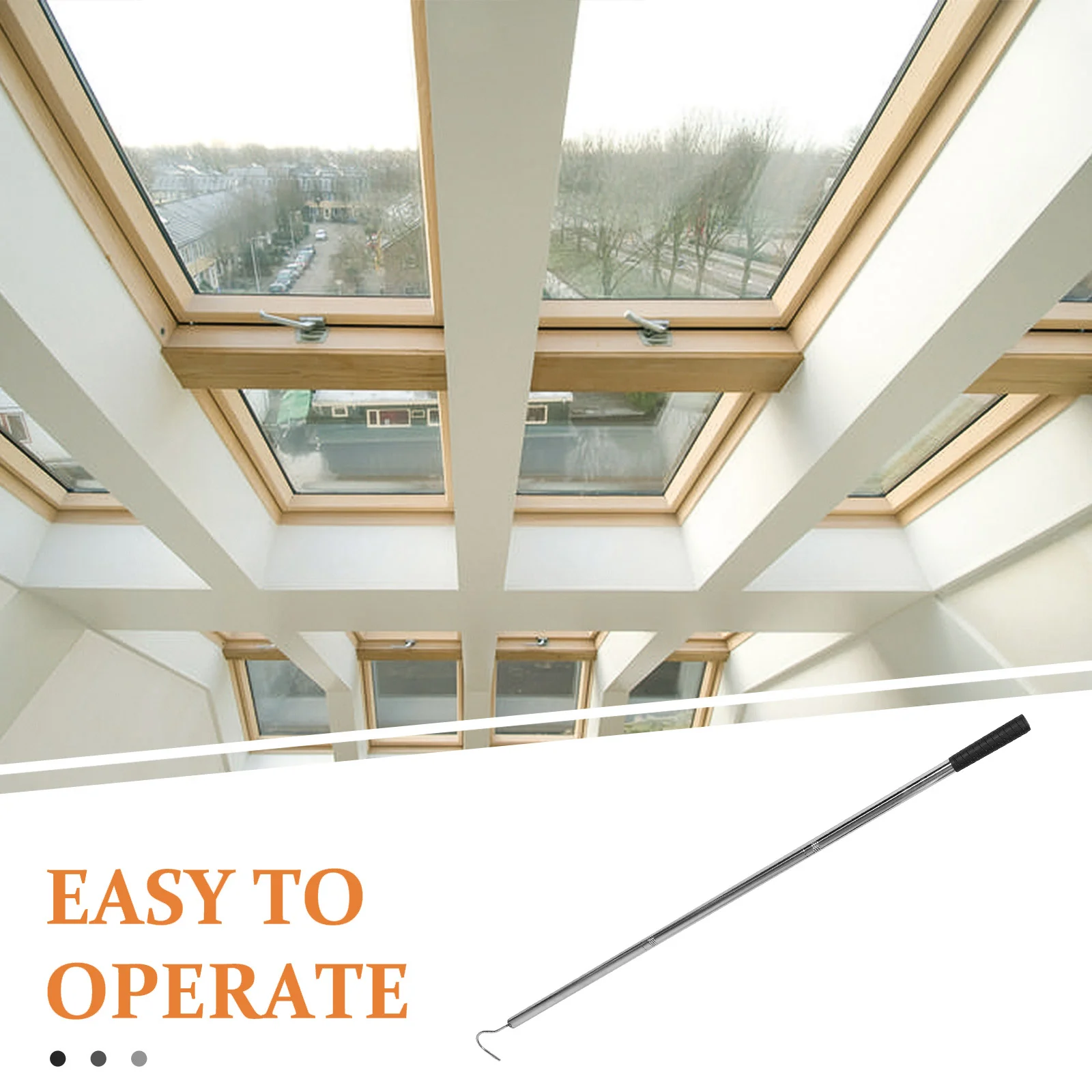 Loft Ladder Pull Hook Extended Reach Attic Pull-Down System Kit Heavy Duty Hanger for Garage Attic Stairs Space Optimization