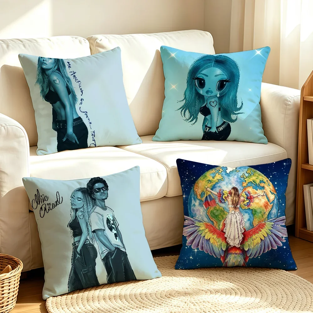 Singer K-Karol G-S Albums cushion cover Soft Smooth Hidden Zipper Washable Decorative Couch Office Housewarming Gift