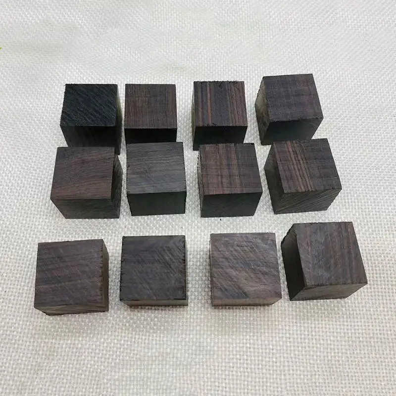 Black Sandalwood Square Blank Block Natural Wood DIY Carving Blank For Seal Stamp Handcraft Model Making Multiple Sizes