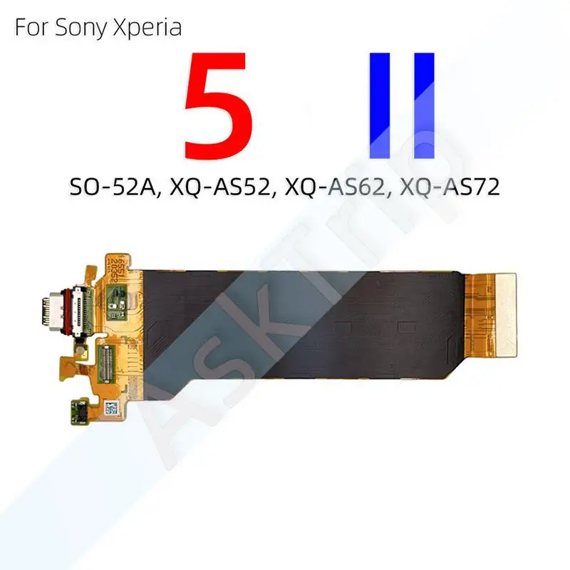 Aiinant Bottom Charging USB Date Dock Mic Charger Flex Cable For Sony Xperia 1 5 10 I II III 2 3 Plus Compact Premium