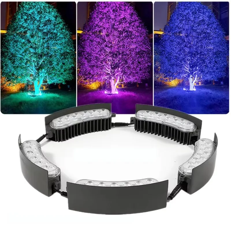 

Outdoor RGB Color Palm Tree Ring Light 18W IP65 Waterproof Park Garden Spotlight