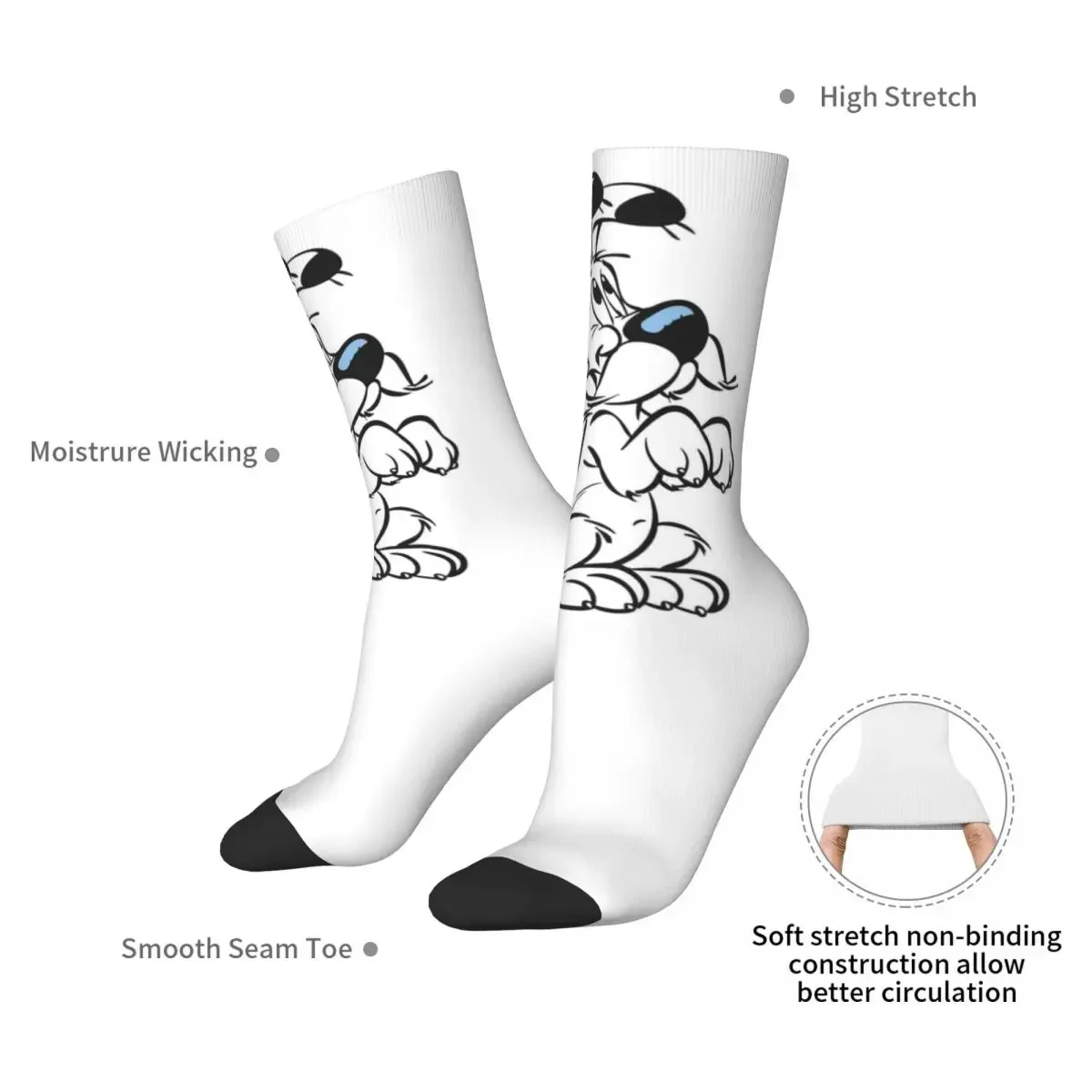 Asterix And Obelix Dogmatix Ideafix Obelix Dog Socks Harajuku High Quality Stockings All Season Long Socks for Unisex Gifts