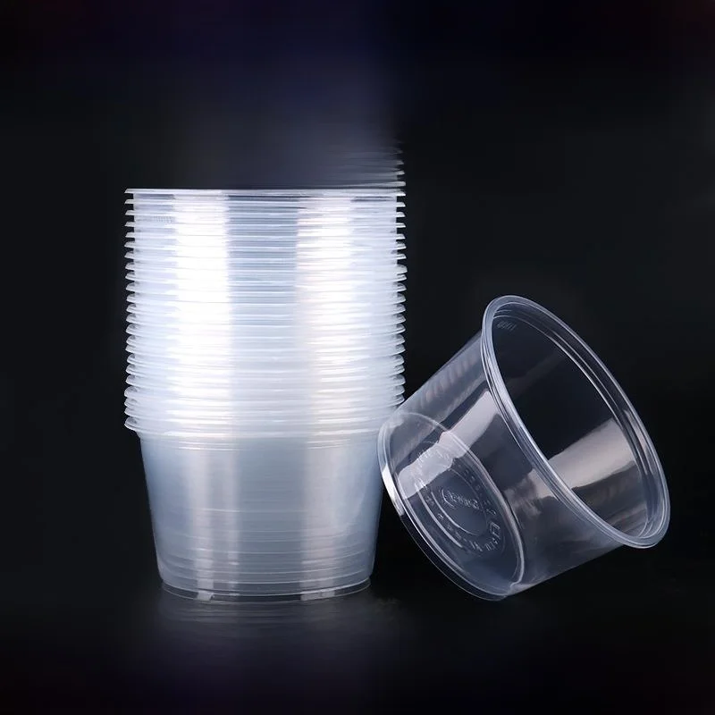 

Commercial Grade Disposable Plastic Food Bowls with Lids for Takeaway Soup Noodles And Rice round Packaging Boxes Dining Uten...