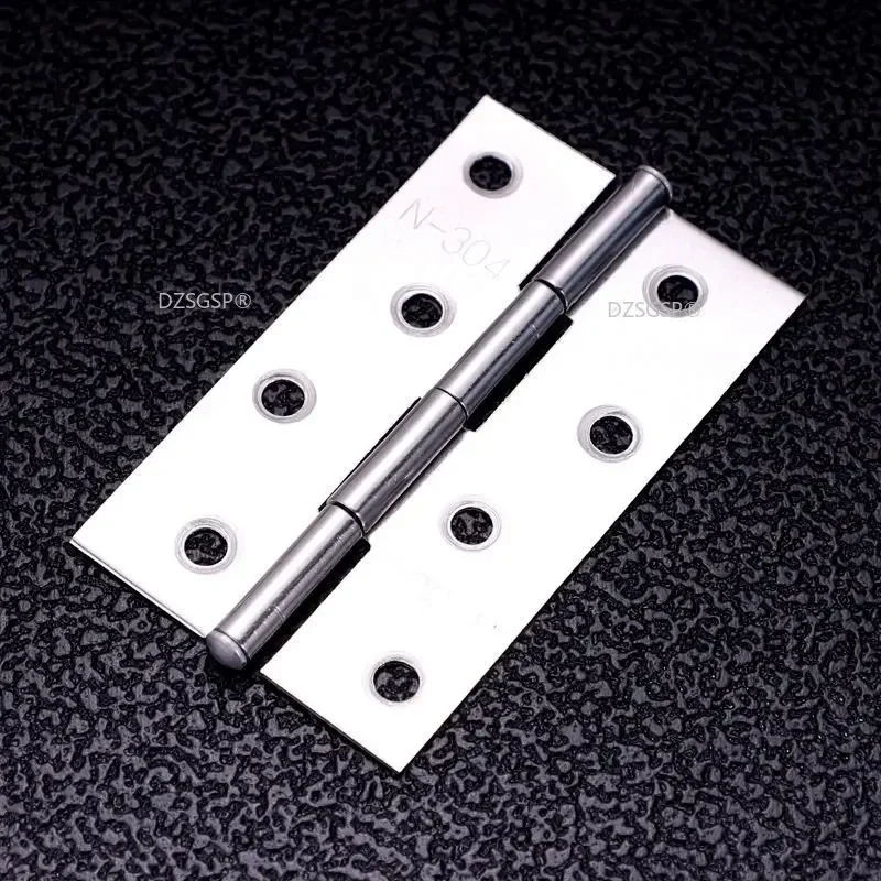 Accessories 304 Stainless Steel Flat Door Thick High Quality Hinge 1/1.5/2/2.5/3/4 Inch 2Pcs Door Butt Hinges Furniture Hardware