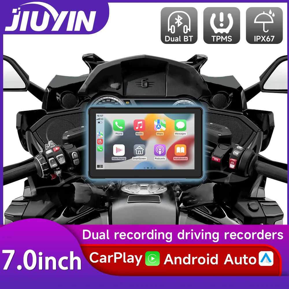 

5inch 6.86inch 7inch Motorcycle Navigation GPS Wireless Apple Carplay Android Auto IPX7Waterproof BT Touch Screen Display