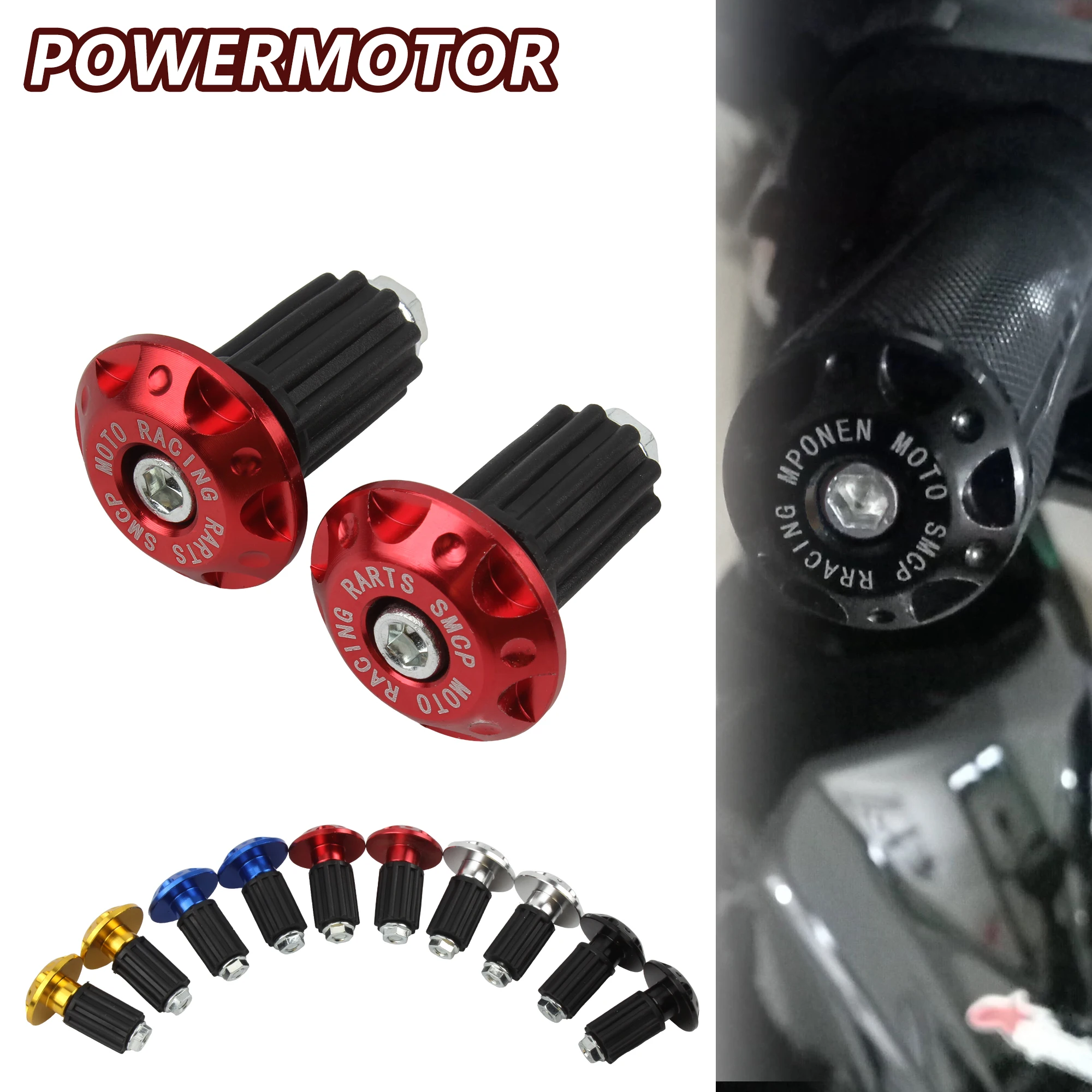 Motorcycle Handlebar End Plug Grip 5-color CNC Aluminum Handlebar Plug Cover Slider for KTM Kawasaki Honda Yamaha Motocross