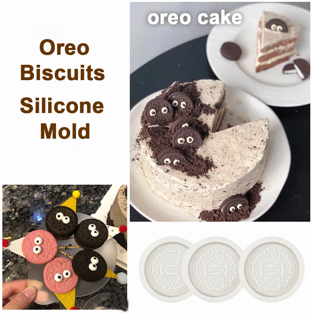 Silicone World DIY OREO Cookie Cake Silicone Mold Donut Molds Chocolate Fondant Biscuits Decoration Tool Kitchen Baking Molds