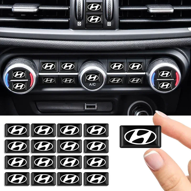 10 قطعة سيارة صغيرة الزخرفية شارة عجلة القيادة ملصق لشركة هيونداي سانتا في سوناتا سولاريس أزيرا كريتا I30 Ix25 توكسون IX35