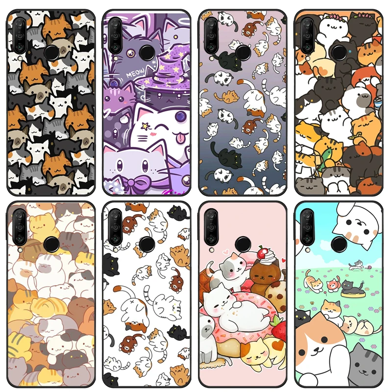 Neko Atsume Case For Huawei P40 P30 Lite P20 P60 Pro Nova 9 SE 10 11i 8i 7i 5T Y60 Y61 Y70 Y90 P Smart