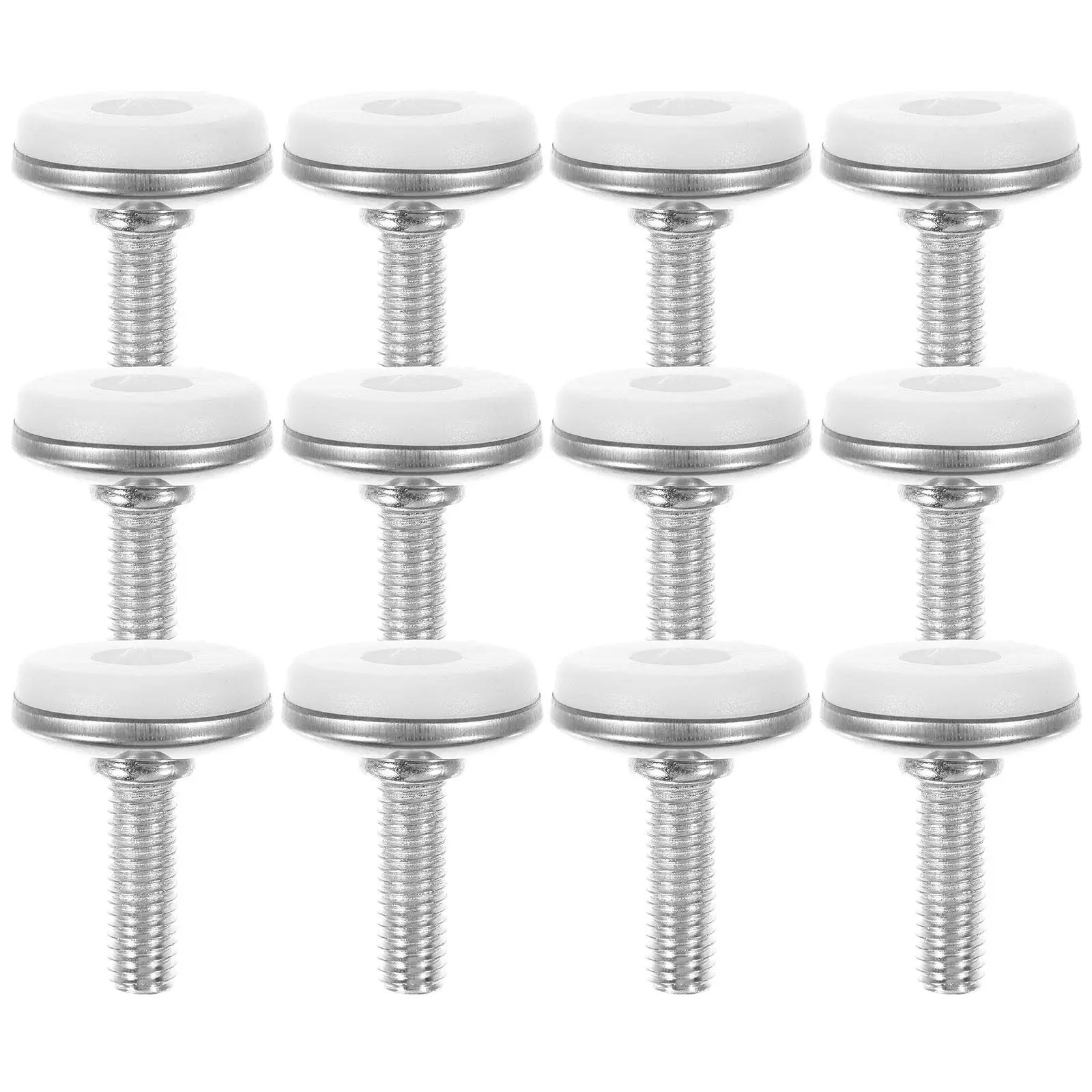 12Pcs M8x25mm Furniture Leveler Adjustable Feet with Vacuum Coating Rustproof Wear Resistant for Chair Cabinet Table Bookshelf