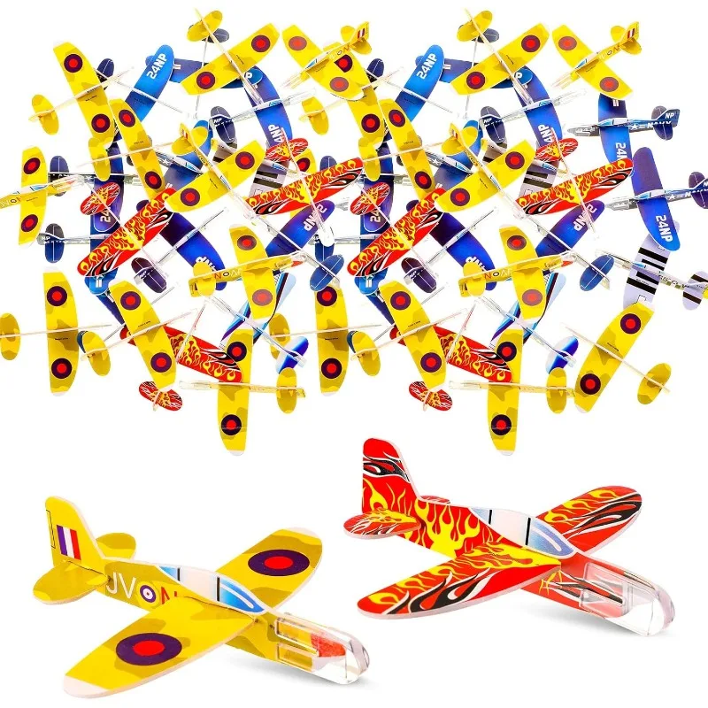 20Pcs Foam Glider Planes for Kids, Mini Airplane Toy Bulk Easy Throwing Planes Flying Games Toy for Birthday Party Favors