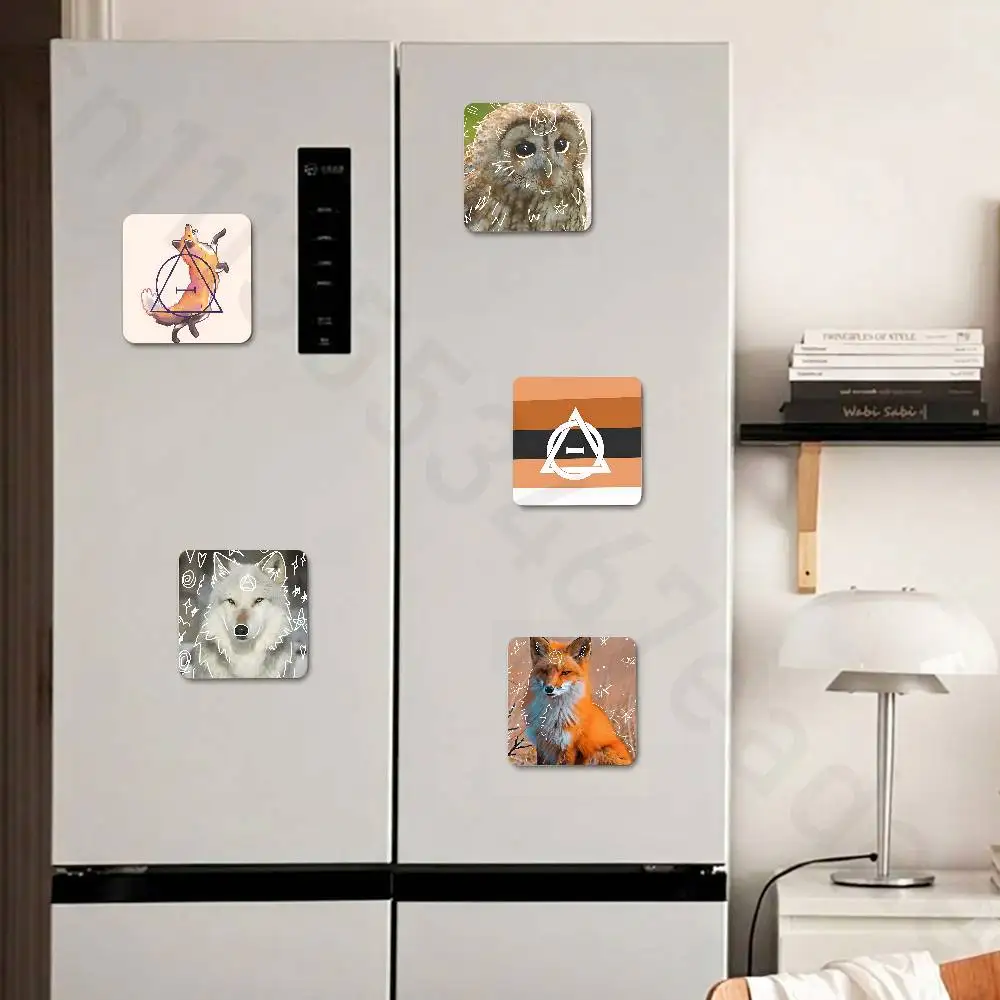 New Therian Delta Symbol Fridge Magnet Personalized Magnetic Durable Plastic Square Picture Surface Fridge Magnets