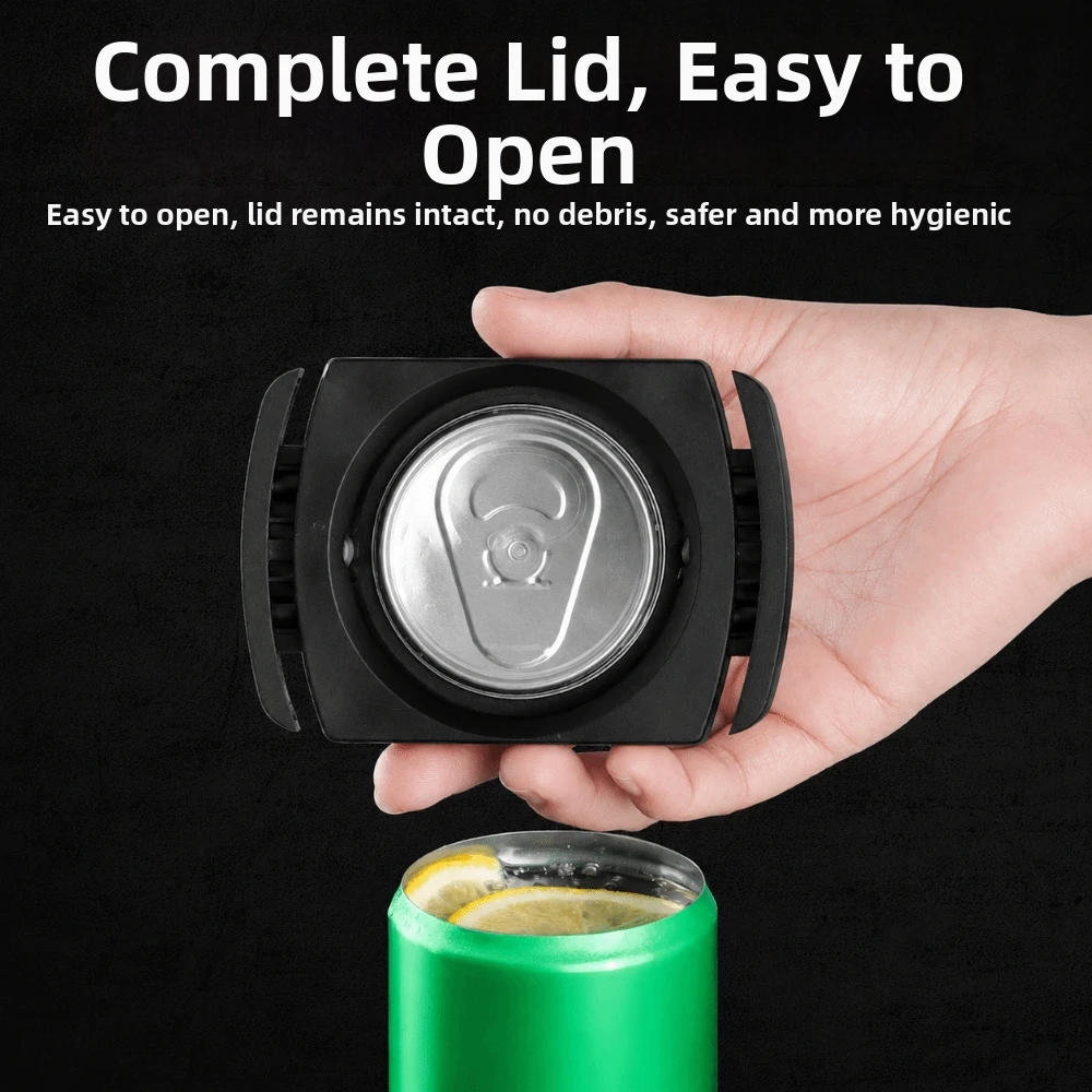 Stainless Steel Manual Can Opener Multi-functional No Sharp Edge Beer Lid Remover Hidden Blades Smooth Rim Can Opener Bar Tool