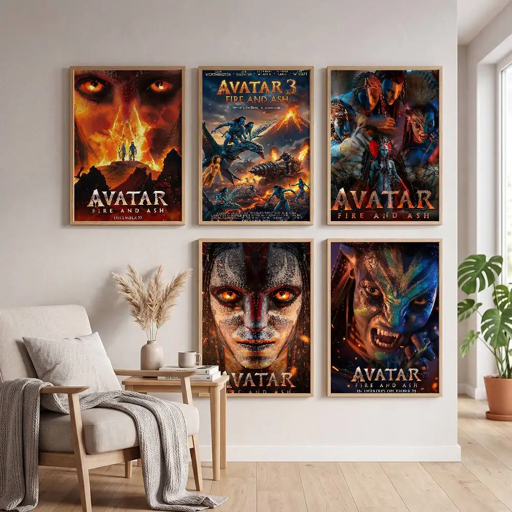 A-Avatar F-Fire And Ash Filmplakat, selbstklebender, wasserfester Kunstdruckpapieraufkleber, Wanddekoration für Kaffeehaus, Bar, Zimmer