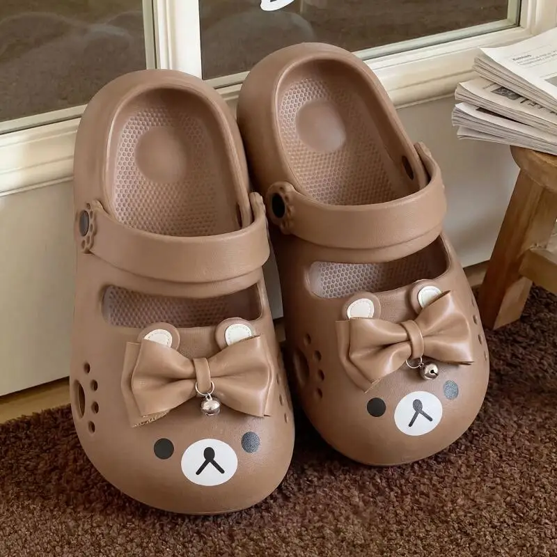 

New Arrivals Rilakkuma Summer Slip-On Hole Shoes Breathable Sweet Style Slippers Non-Slip Indoor Outdoor House Shoes Sandals