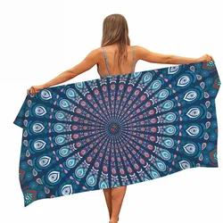 Colorful Mandala Microfiber Psychedelic Beach Towel Portable Quick Dry Sand Outdoor Travel Swim Yoga Mat Super Absorbent Towel