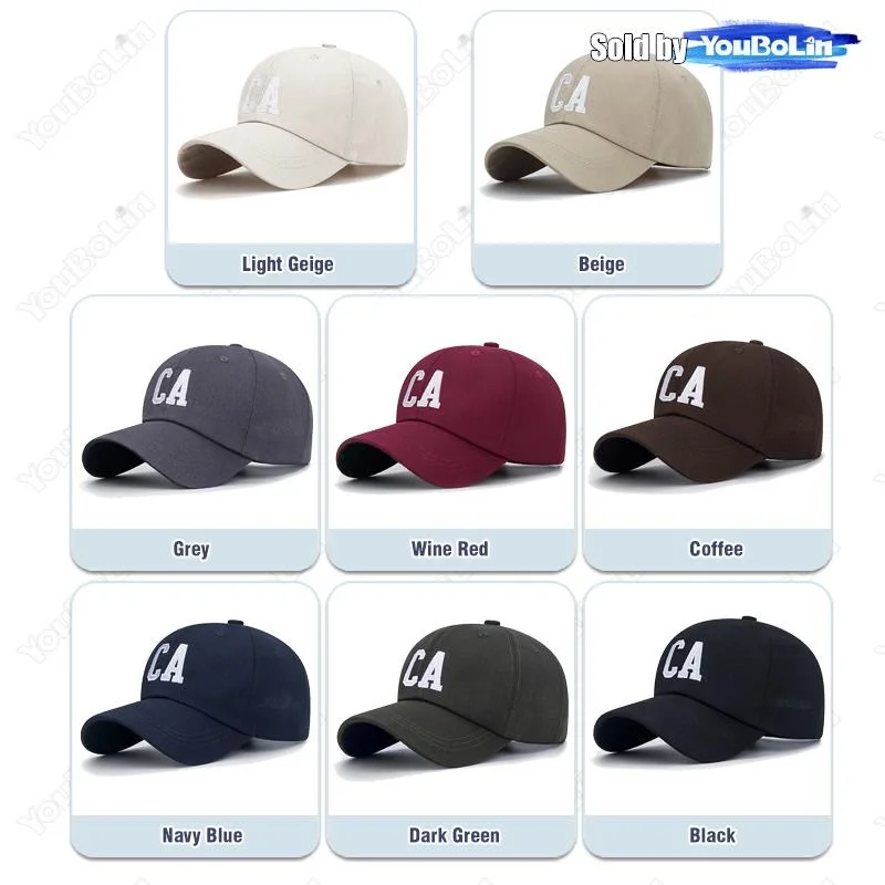 CA رسالة مطرزة القطن قابل للتعديل قبعة بيسبول قبعة الشمس قبعات سائقي الشاحنات قبعات للآباء
