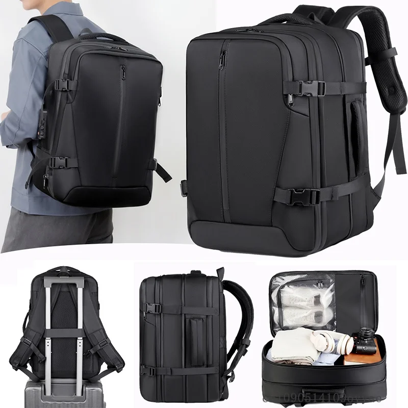 

30x45x22CM Password Anti-theft Travel Backpacks Large Capacity Men's Backpack with Expandable Business Backpack for Short Trips