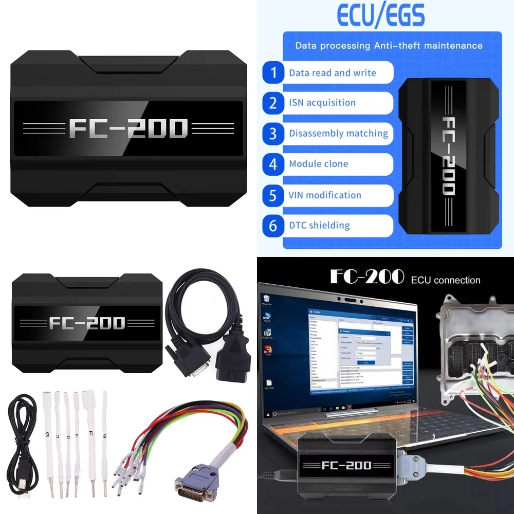 High Performance ECU Programming Tool for FC200 Motorcycle Car Engine Control Unit Flash Tuning for ECU Remapping Chip