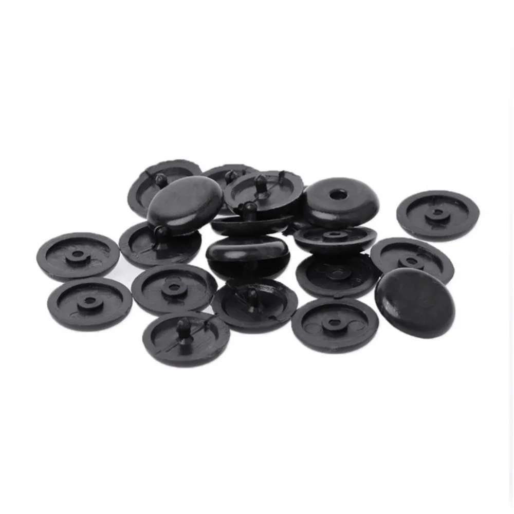 4Pcs Universal Clip Seat Belt Stopper Buckle Button Fastener Safety Black Car Part