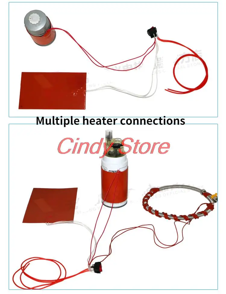 1PC 12V/24V Diesel Fuel Filter Heater Silicone Heat Pad for Automobile Fuel Tank Heating Preheater Car Fuel Engine Accessories