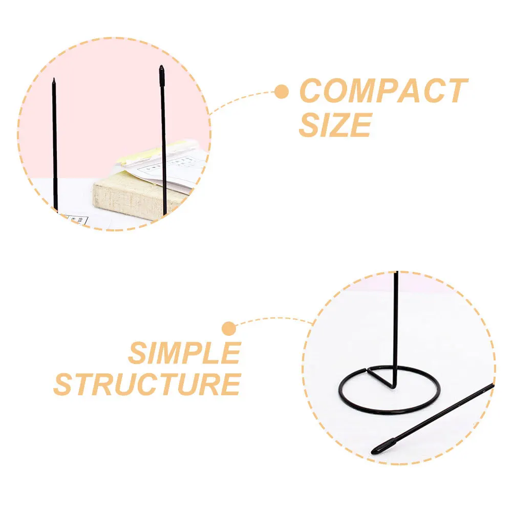 

2pcs Stainless Steel Receipt Holder Spindle Rod Bill Organizer Desktop Ticket Spike For Office Restaurant Kitchen Use Bill Fork