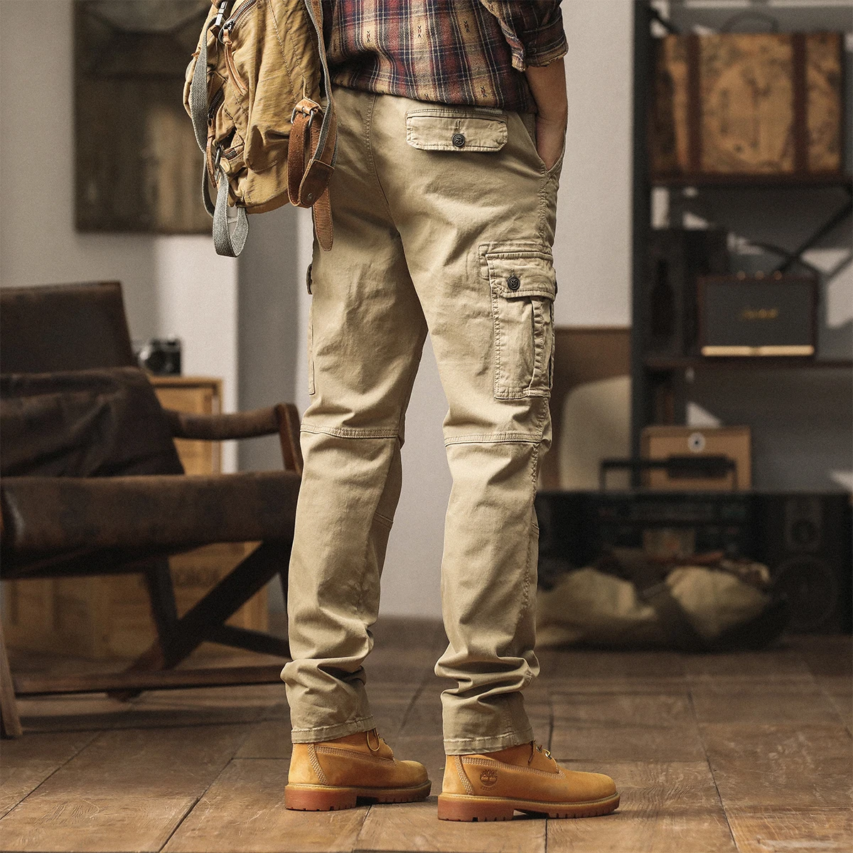 Drop shipping 2024 new autumn mens military cargo pants straight fit casual tatical trousers long trousers AXP119
