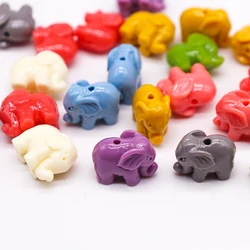 Colorful Little Elephant Beads For Jewelry Making DIY Bracelet Earring Necklace 9x12mm Color Elephant Shaped Jewelry Accessories