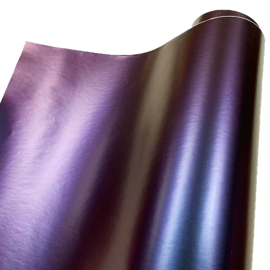 Premium Plain Chameleon Sticker Car Vinyl Wrap Film Purple to blue Color Shift Self Adhesive Decal Sticker Car Wrapping Foil