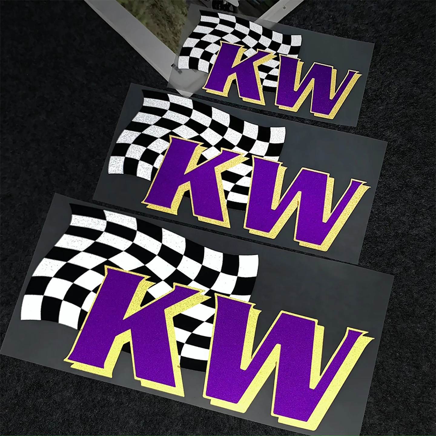 Reflective Sticker for KW Shock Absorber Motorcycle Moto Scooter Racing Car Auto Body Fuel Tank Helmet Vinyl Accessories Decal image 3