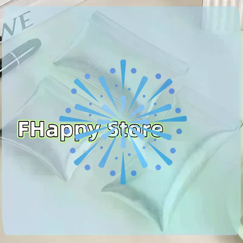[MA]Super Cool Small Silver Wallet Portable Data Cable Storage Bag Snap Automatic Closure Wired Earphone Mini Digital Pouch[MA]