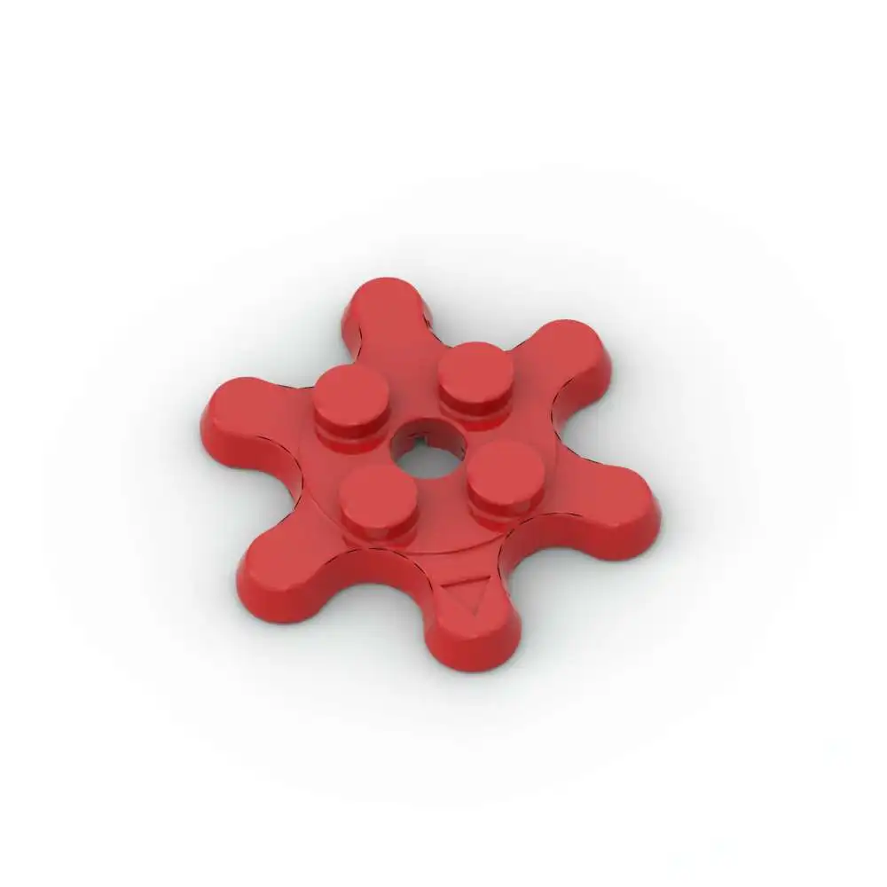 MOC 10PCS 35442 House Castle Brick Round Plate 2x2 Gear 6 Tooth Replaceable Building Block Funny Toys Adults Boys Holiday Gifts