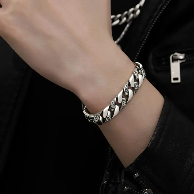 YISON High Quality Timeless Buckle Retro Punk Tank Men's Bracelet Creativity Gift Luxury Jewelry