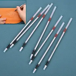 5-20pcs Fabric Leather Marker Water Erasable Pens Leather Silver Refill Pen Mercury Refillable Pen For Patchwork Leather Mark