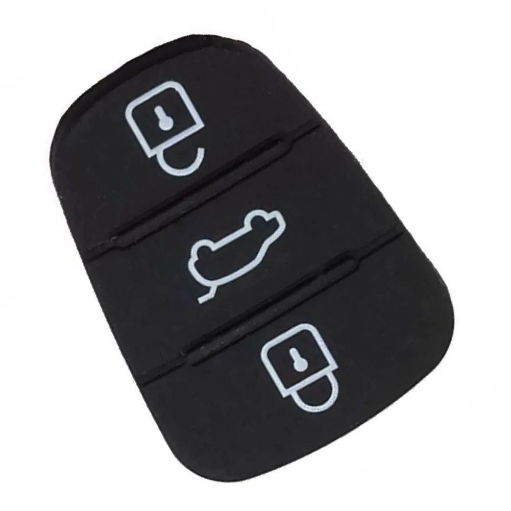 Reemplazo de carcasa de llave con almohadilla de goma de 3 botones para HYUNDAI KIA I20 I30 Ix35 Ix20 Rio, funda con mando a distancia para llave de coche