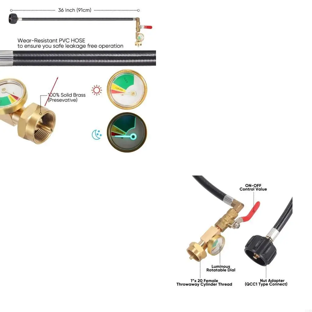 

3 Foot C3H8 Tube Resupply Hose With Control Gate And Flood Security