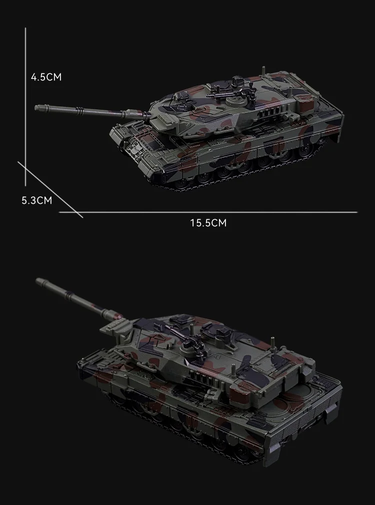 1/72 Klassisches Leopard 2 Kampfpanzer-Modell, kreative Militärserie, Bausteine, Dekoration, zusammengebautes Spielzeug für Jungen, Weihnachtsgeschenke – Detail 3