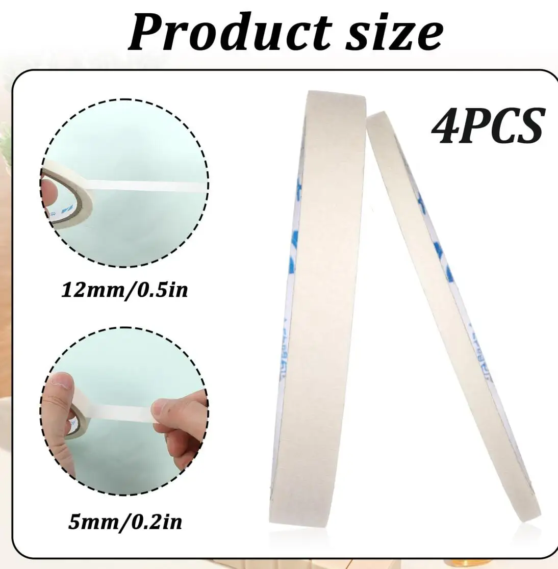 4 rotoli di nastro per strisce per nail art 0,5 cm / 1,2 cm linee francesi plaid effetto griglia adesivi per unghie adesivo bordo guida suggerimenti strumenti per manicure 1