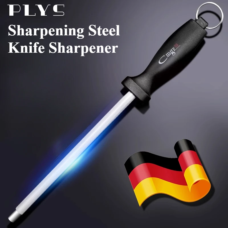 Knife Sharpening Stick - Professional Butcher's Sharpening Rod Ideal for Kitchen Knives and Small Blades Compact Sharpening Tool