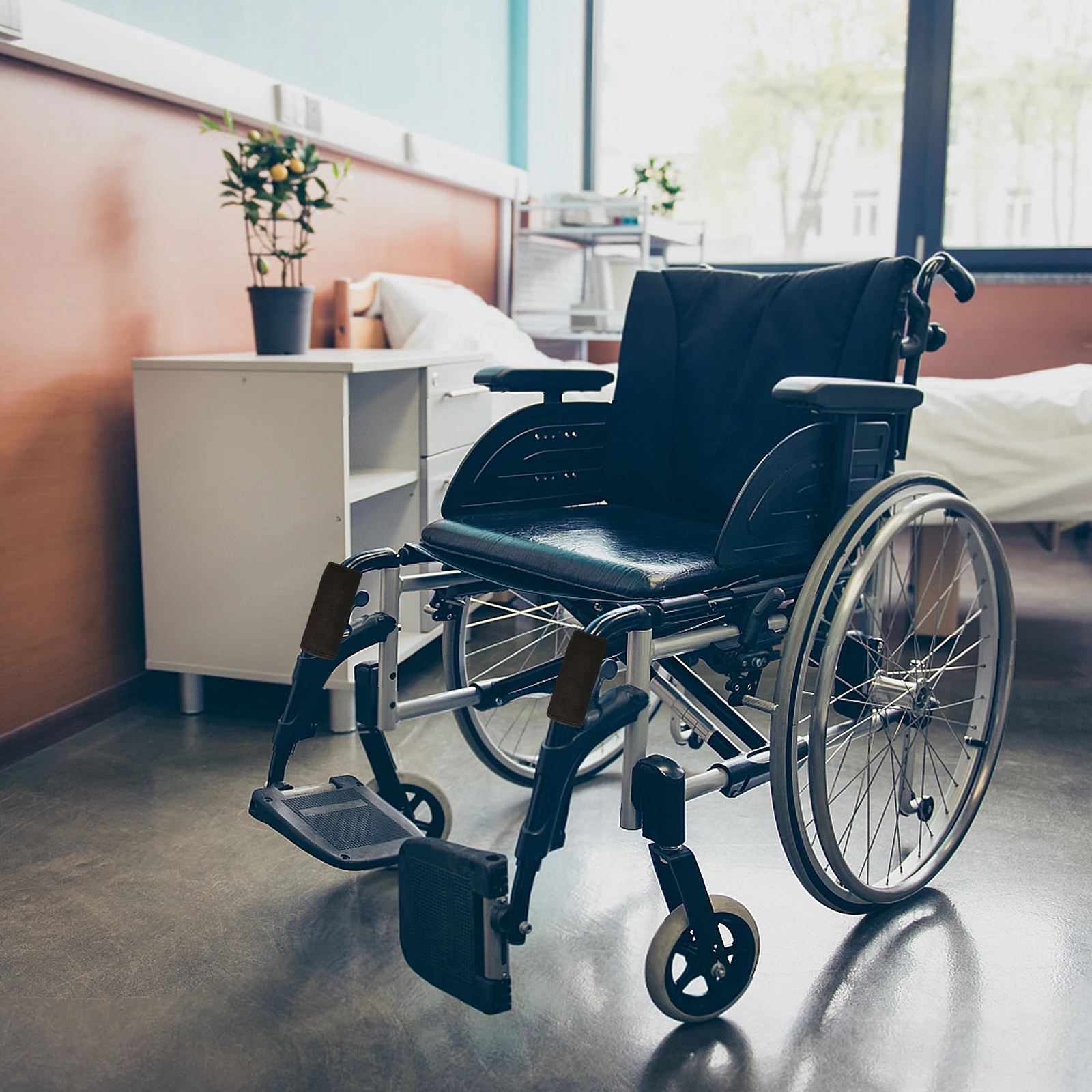 

1 Pair Absorbing Anti Slip Handle Covers for Wheelchair Crutches Walker Cane Accessories Durable Easy Clean