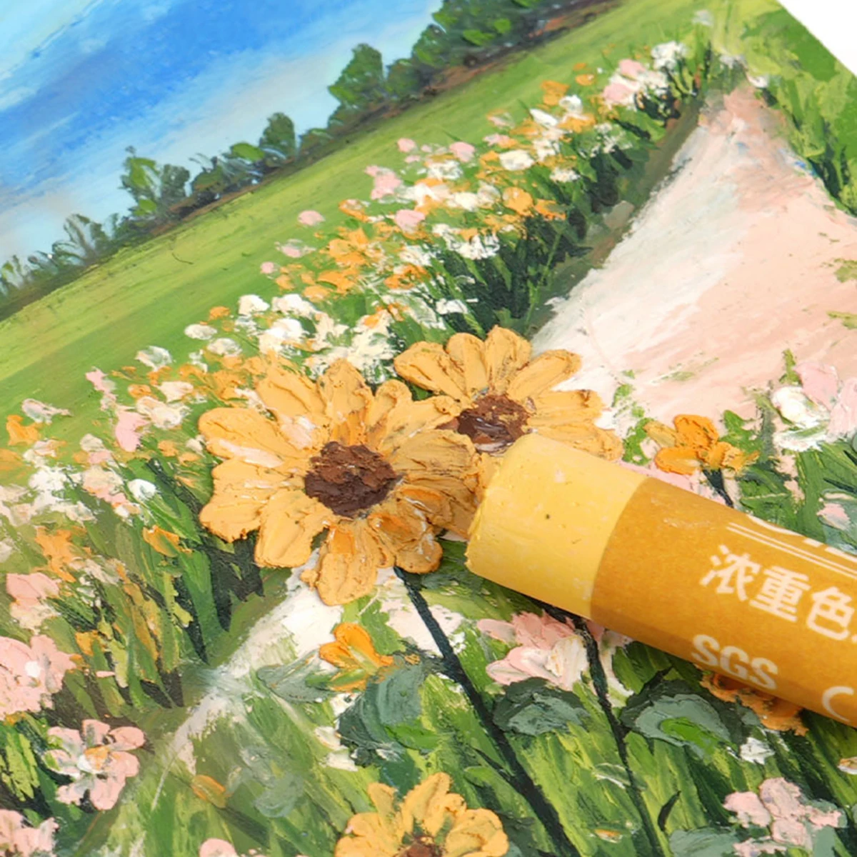 مجموعة ألوان الباستيل الزيتية 24/36/48 أقلام تلوين ناعمة احترافية للفنانين والطلاب المبتدئين رسم جرافيتي مستلزمات مدرسية فنية #5