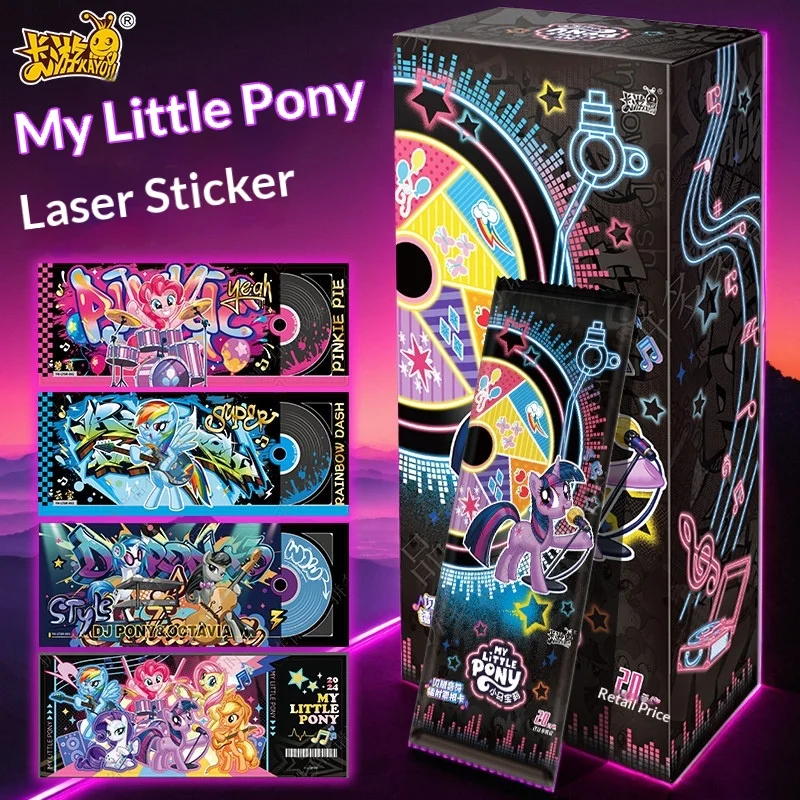 Genuine Kayou My Little Pony Shining Notes Laser Ticket Cards Rock Band Themed Collectible Cards Cartoon Peripheral Souvenir