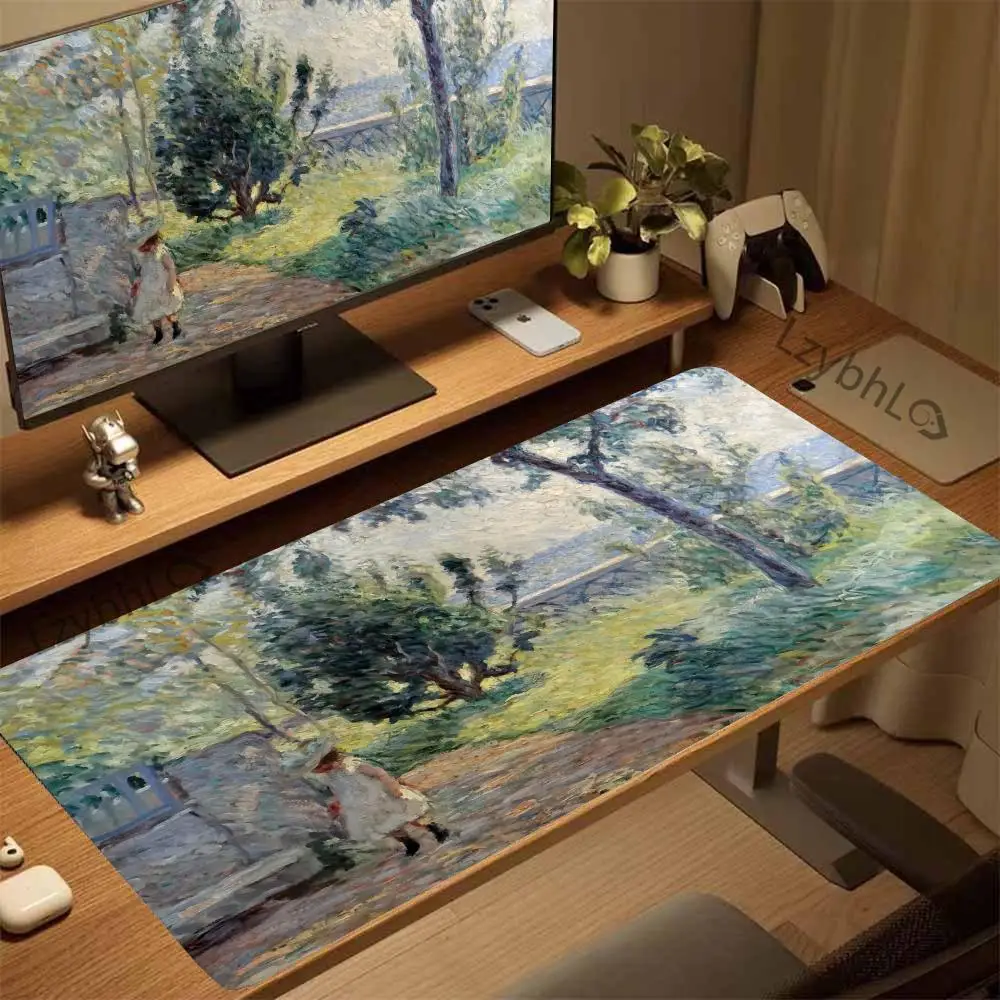 Art Oil Painting Mouse Pad Large Gaming Laptops Mousepad XXL Gamer Carpet Keyboard Mat Desk Protector Anime Cartoon Mause Pads
