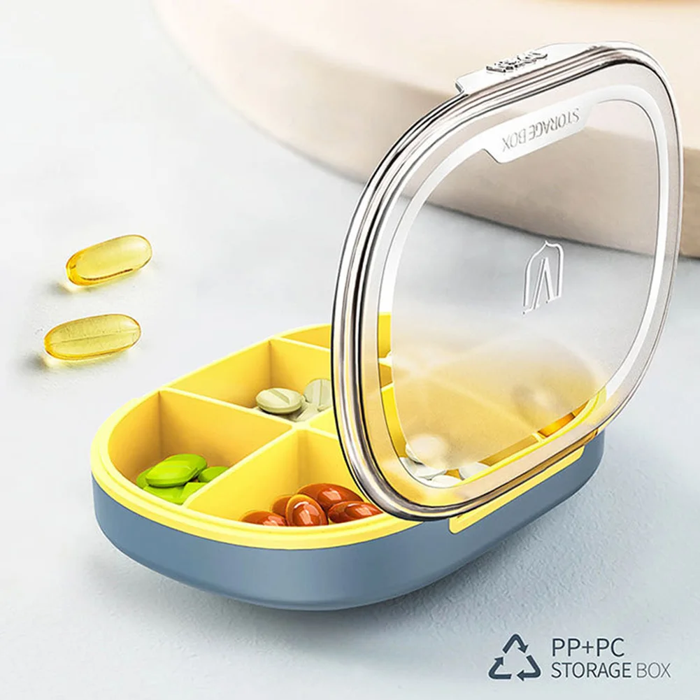 صندوق حبوب منظم حبوب السفر المقاوم للرطوبة لمحفظة الجيب، علبة حبوب الدواء اليومية، حاوية حامل فيتامين الطب المحمولة #6