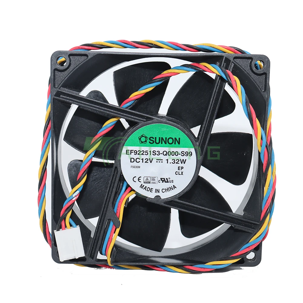 SUNON 9025 90MM 90x90x25mm 775 CPU Fan PC Case Cooling Fan 12V 1.32W EF92251S3-Q000-S99 with PWM 4pin