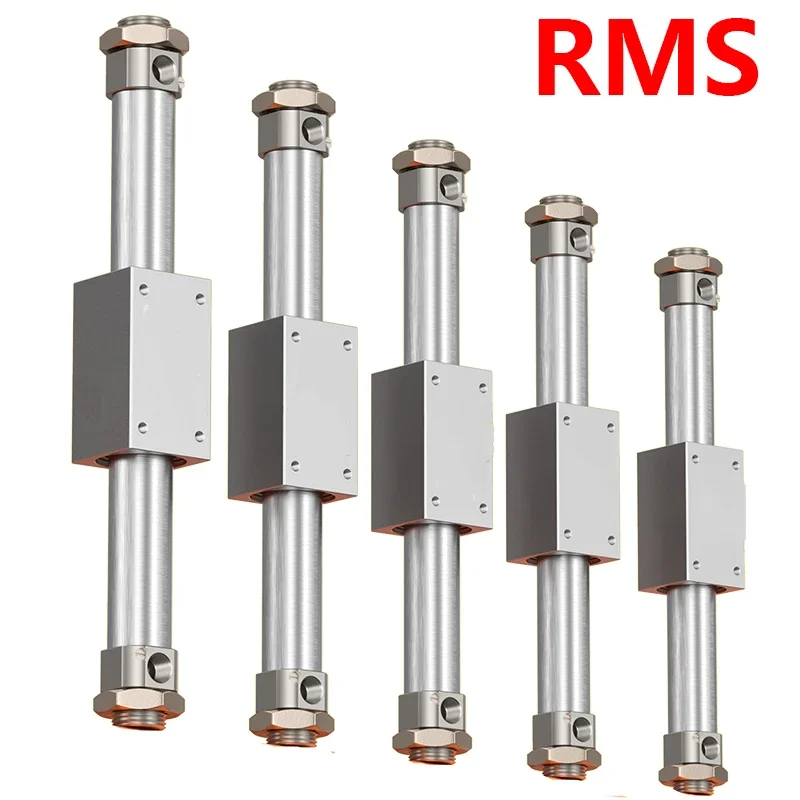 HLH RMS Series 25mm Bore RMS25 Rodless Magnetic Air Pneumatic Cylinder Double Acting 100/200/300/400/500/600/700/800/1000mm Stro
