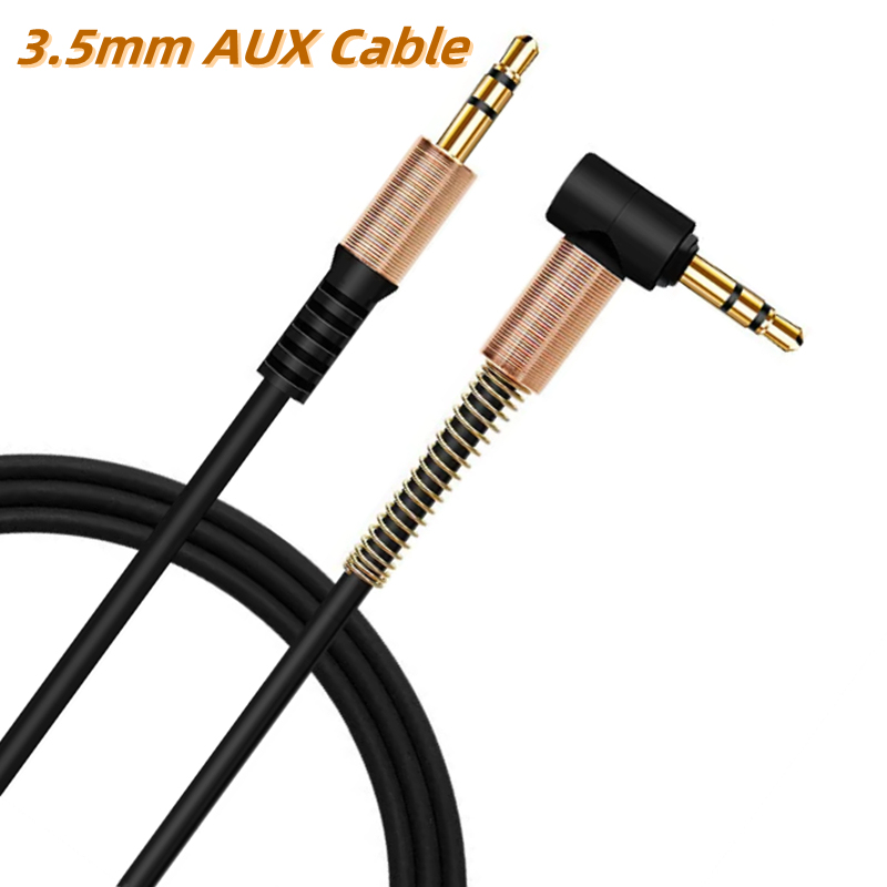  Nku Gold Plated 3.5mm Jack Audio Cable 90 Degree Right Angle 1/8" TRS Stereo Car AUX Cord for Mobile MP3 PC Headphones Speaker 