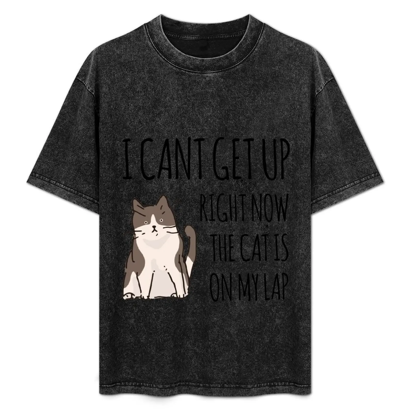 

I Can't get up right now the cat is on my lap T-Shirt man t shirts for men casual man t shirt designer T-Shirt